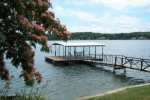 Private Swim Dock with Ladder and Patio Seating for 4.  Overlooks the Gravois Arm with Deep Water and Great Fishing